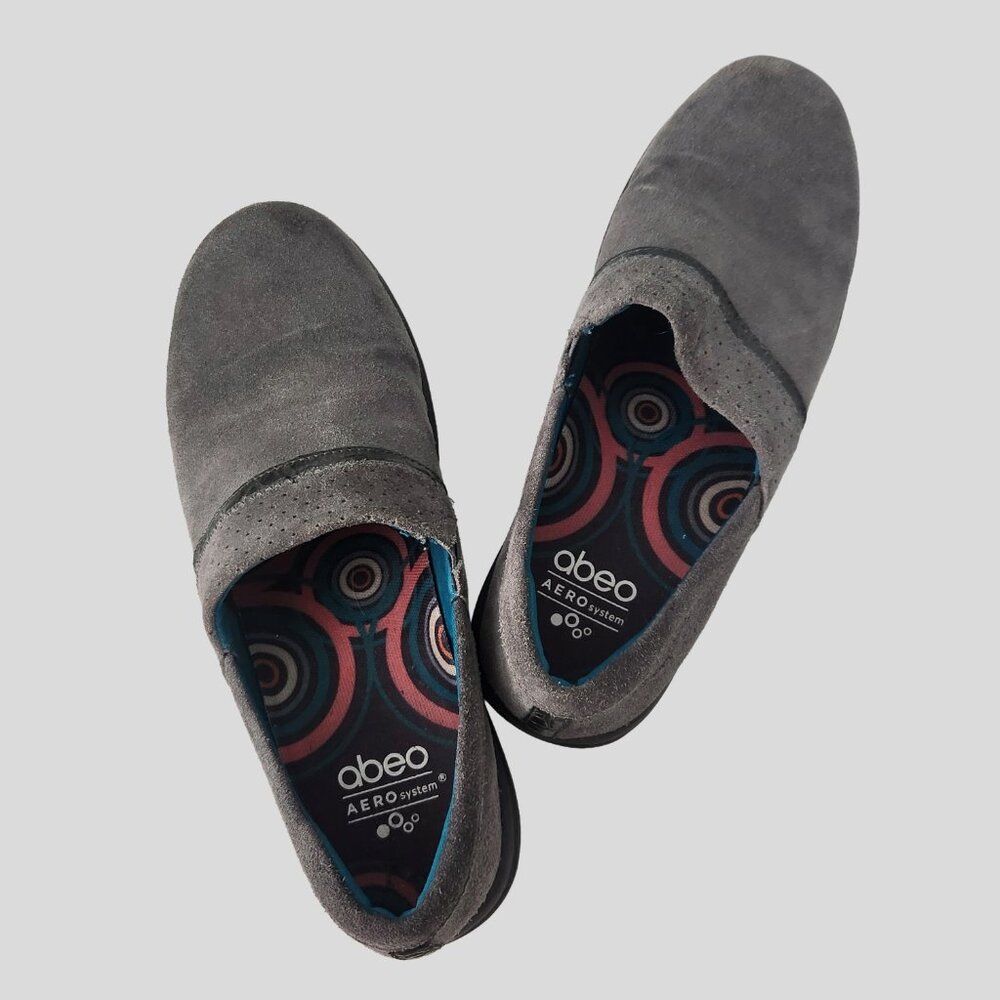 ABEO CINDA AERO SYSTEM GRAY SUEDE LOAFER MULE | Size 8.5